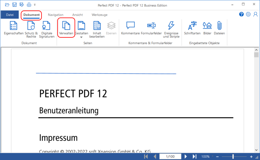 PDF Seite Löschen
