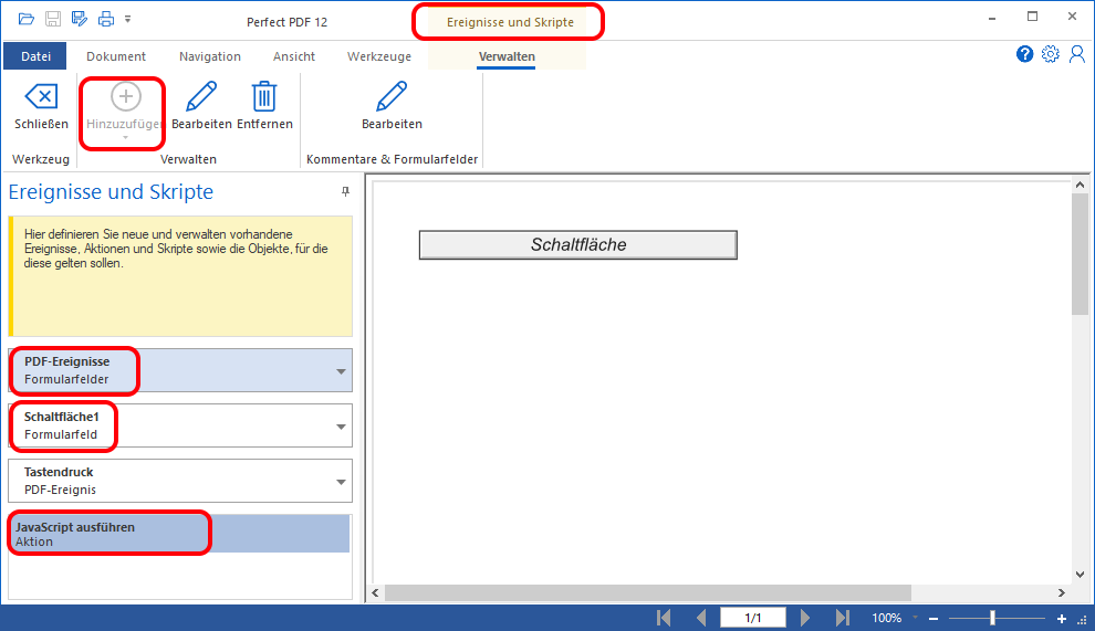 Formular Schaltfläche